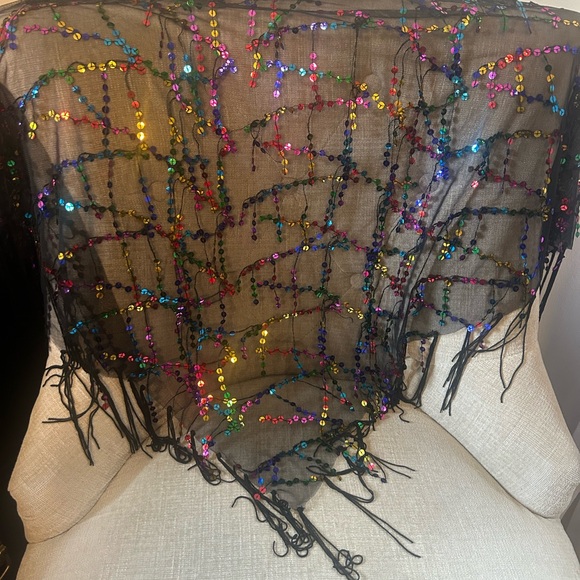 Bellydance Sequin Fringe waist Scarf belly dance - Picture 2 of 2